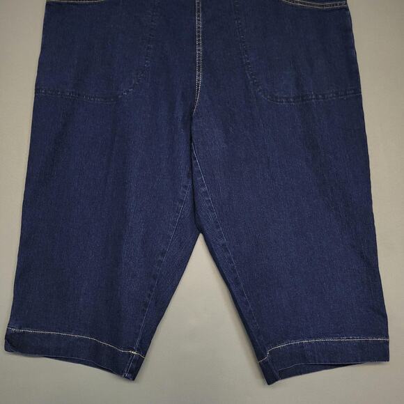 Just My Size Capri Pants Womens 2X Blue Denim Pull On Elastic Waist Stretch NWOT - Picture 7 of 14